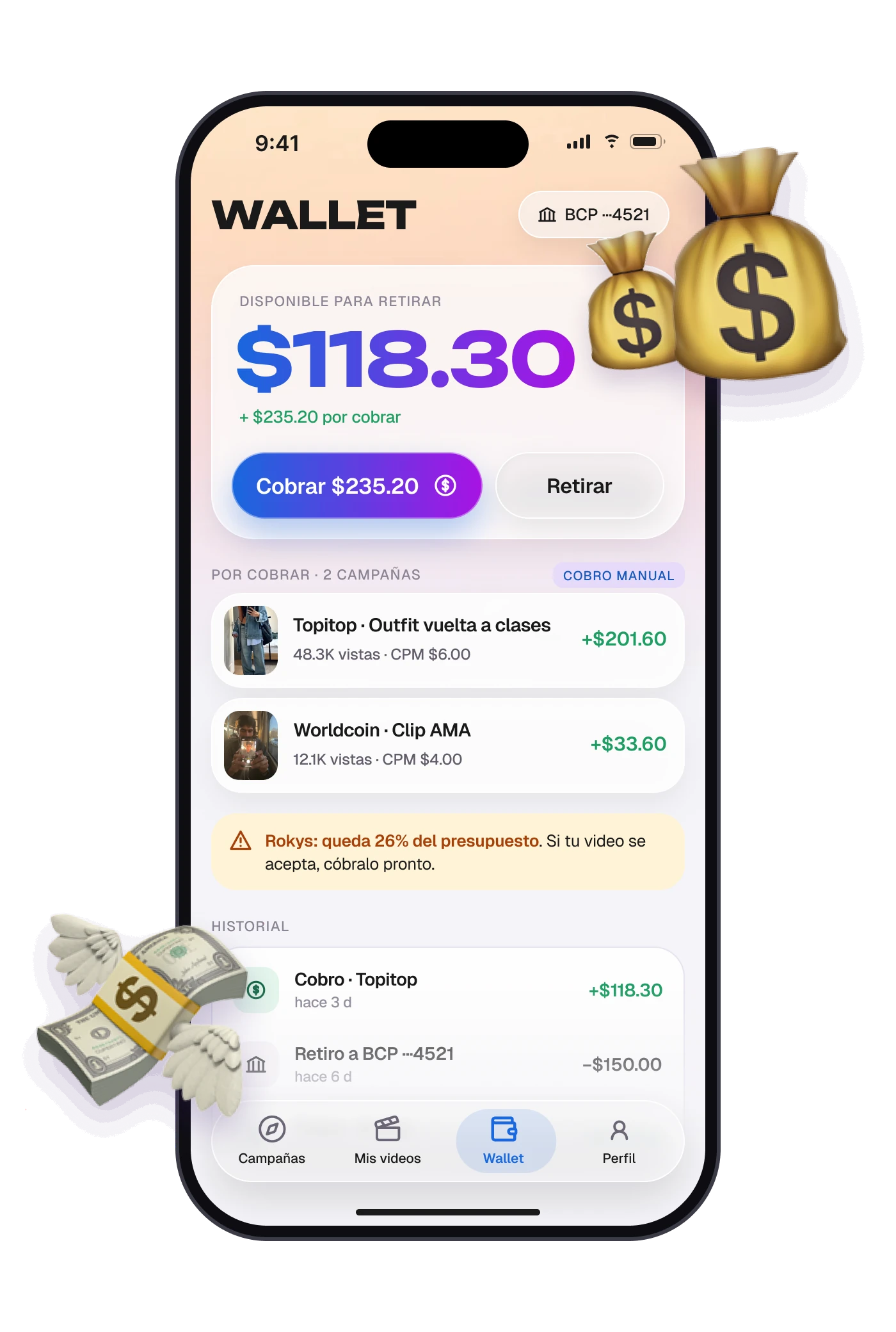 Tu dinero, a la vista.
