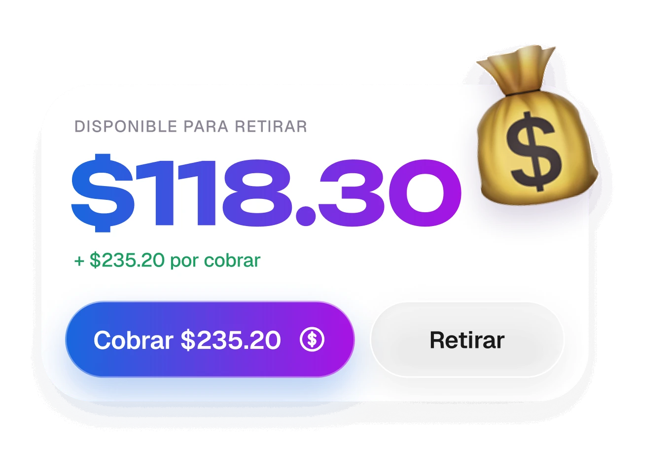 Tu saldo y tu cobro.